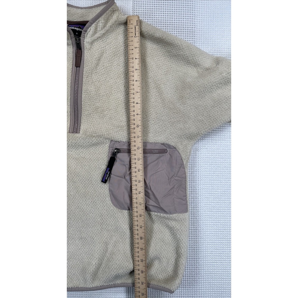Patagonia Women's Medium Re-Tool Half Zip Pullover Fleece Jacket Natural X-Dye - Picture 4 of 7
